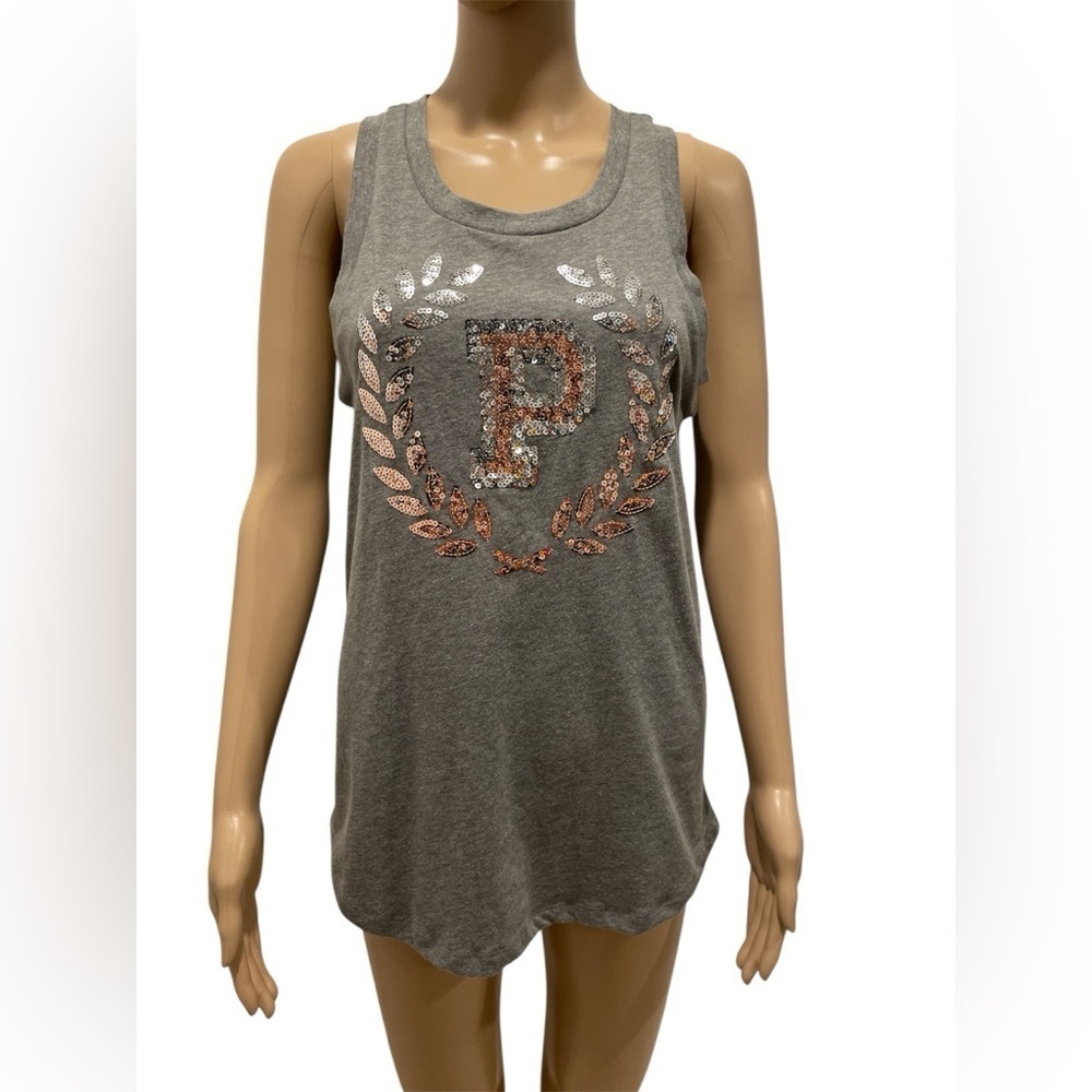 Victoria’s Secret Gray Sequin Tank Top size XS